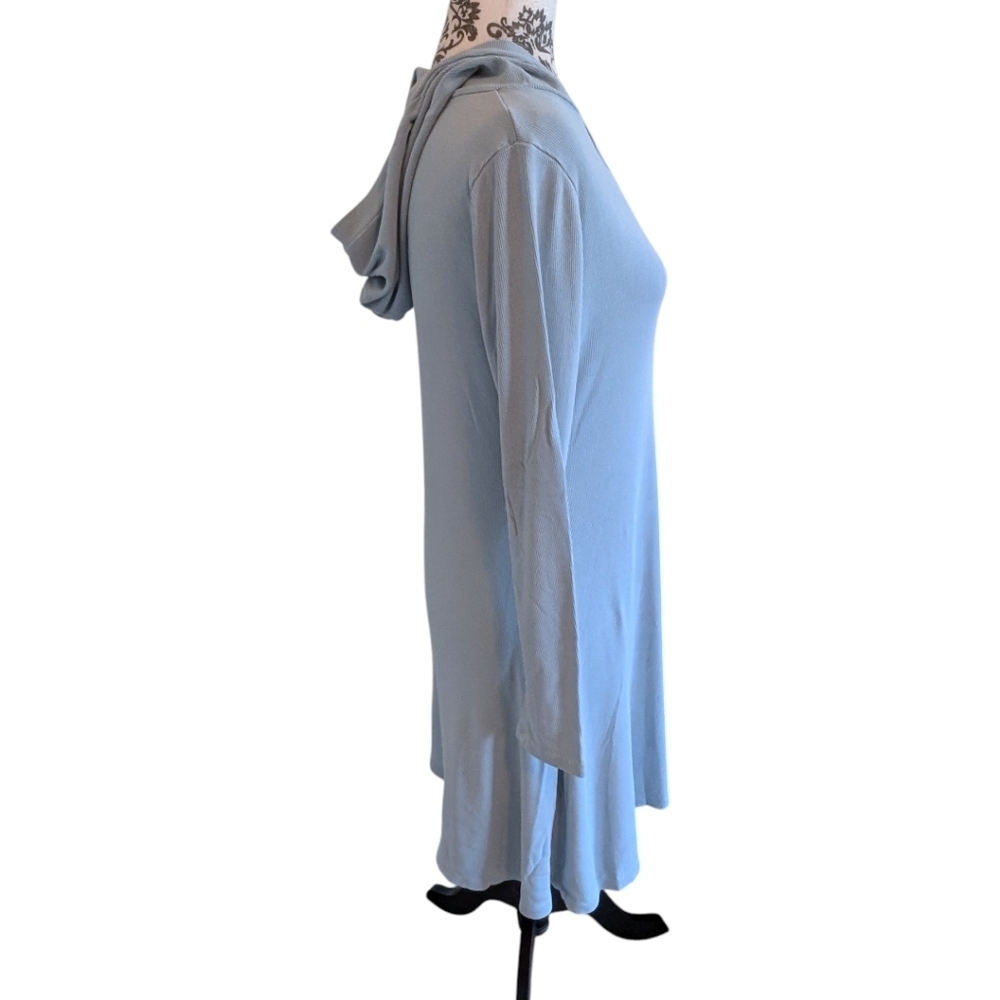 PJ Harlow Hooded Night Dress Women Large Blue Cotton Lounge Sleepwear - Picture 5 of 12